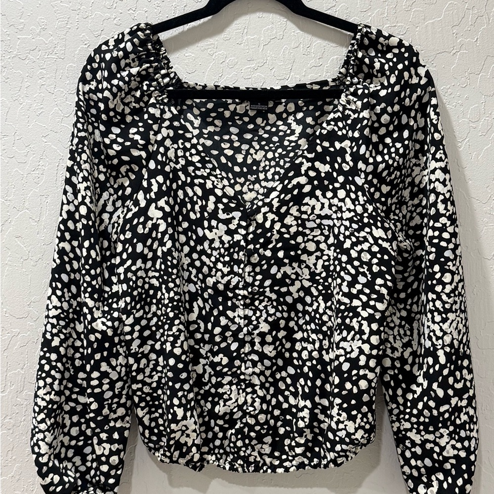 EUC Sanctuary Nordstrom Smocked Waist Puff Sleeve Blouse – Size S